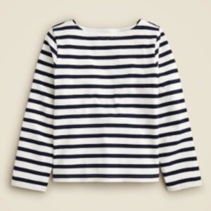 J.Crew Classic Mariner Boatneck Tee * Ivory & Navy* Small